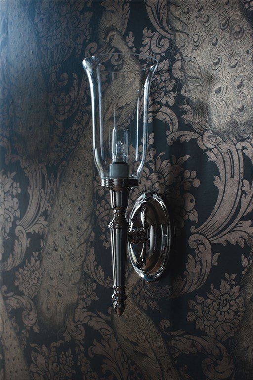 Светильник с овальным основанием и прозрачным плафоном, НИКЕЛЬ Arcade Burlington EL/AL14 - Вид №2