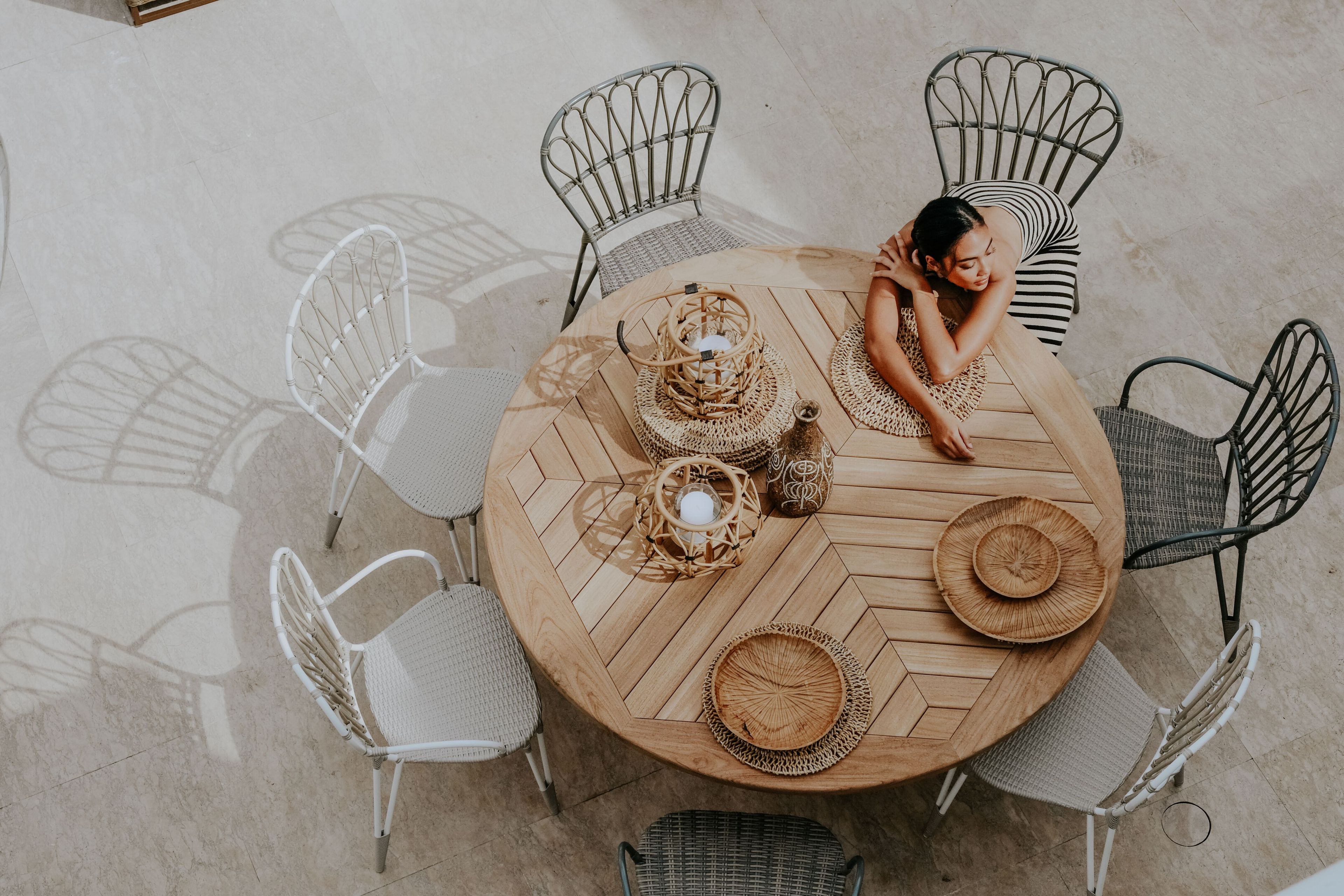 Синтетическое волокно и алюминиевый садовый стул с подлокотниками cbdesign Fiorella ARCH-00081323 - Вид №6