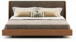 Laskasas Двуспальная кровать с мягким изголовьем