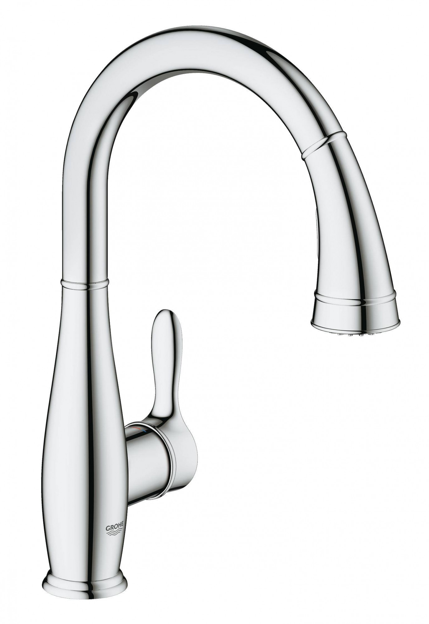 Смеситель для кухни GROHE Parkfield с выдвижным изливом/лейкой, хром (30215001)