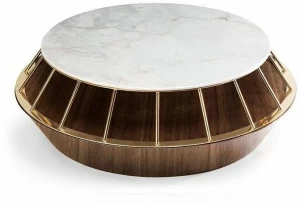Mambo Unlimited Ideas Круглый журнальный столик из мрамора
