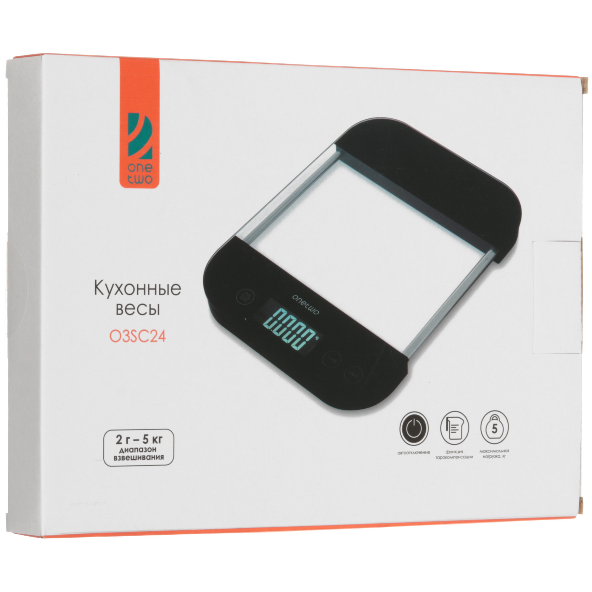 9158775 Кухонные весы OneTwo O3SC24 черный STDN-0007299 - Вид №6