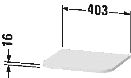 HP030002222 Happy D.2 Plus Верхняя панель для шкафчика Белый глянцевый декор Duravit - Вид №1