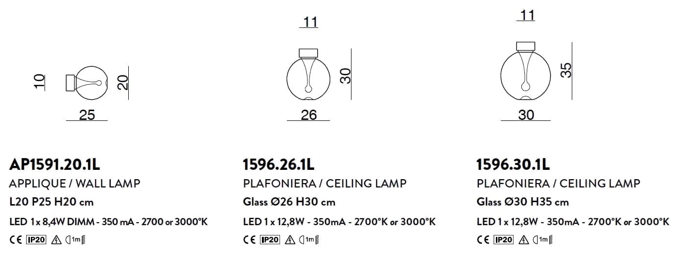 Настенный светильник / потолочный светильник Cangini & Tucci La Stilla ARCH-00096740