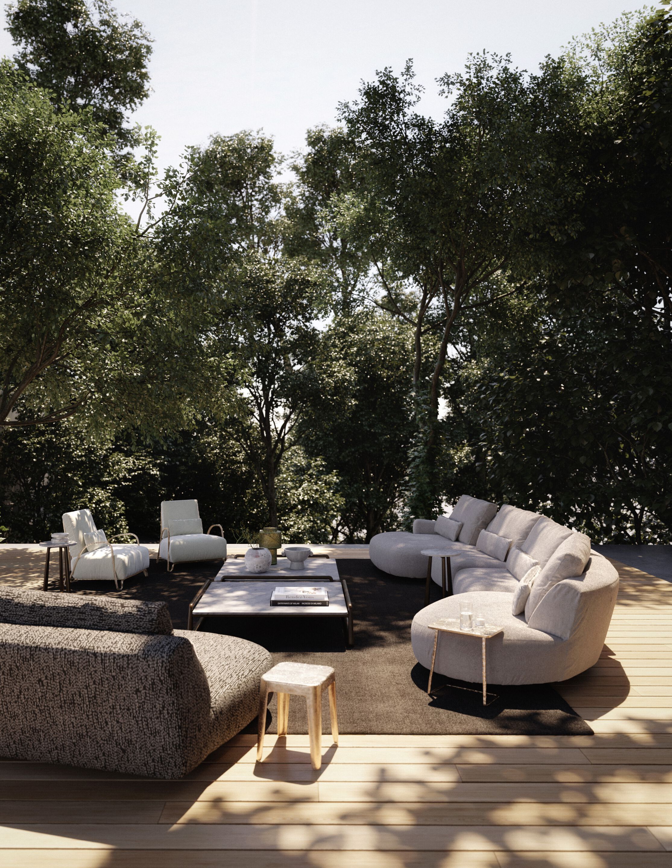 Бронзовый прямоугольный садовый столик Exteta Moonlight ARCH-00053616 - Вид №17