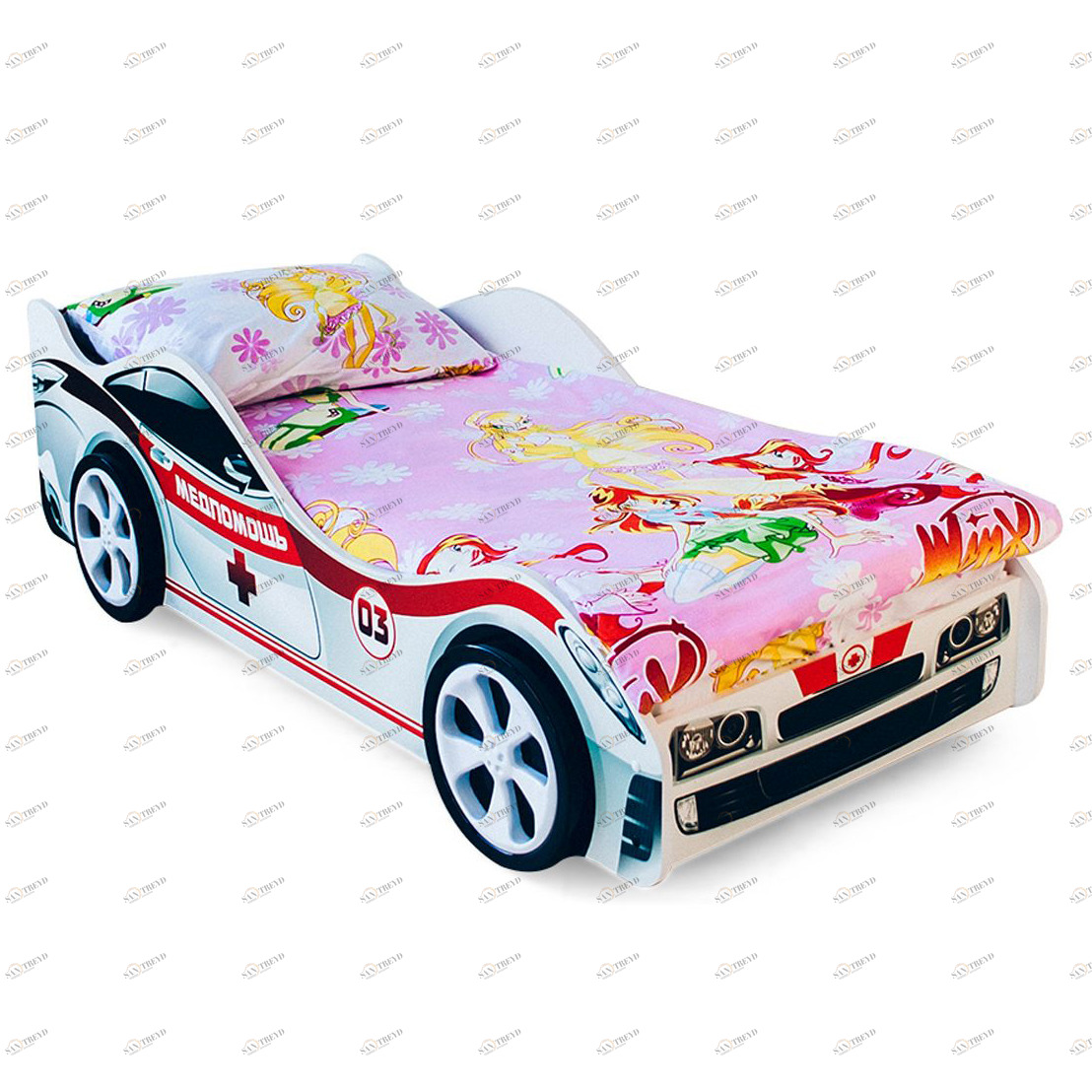 Детская кровать-машина "Медпомощь" БЕЛЬМАРКО  326749 Белый Santreyd 