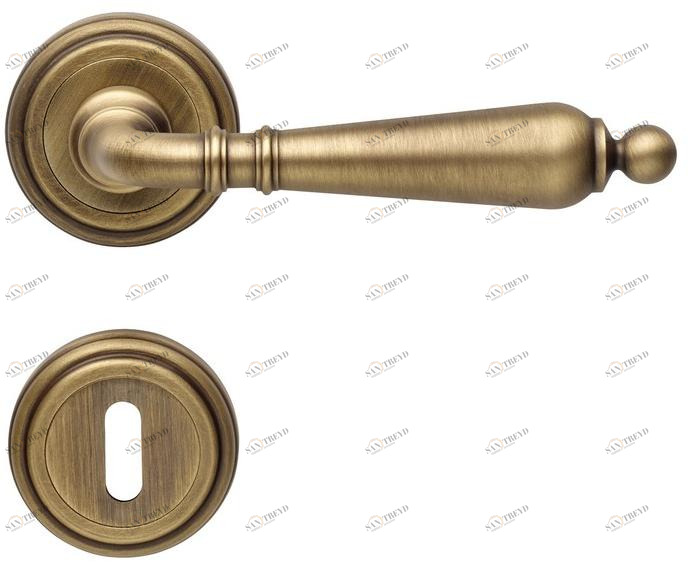 LINEA CALI' Классическая латунная ручка на розетке с замком Florenzia sun-id-1442034