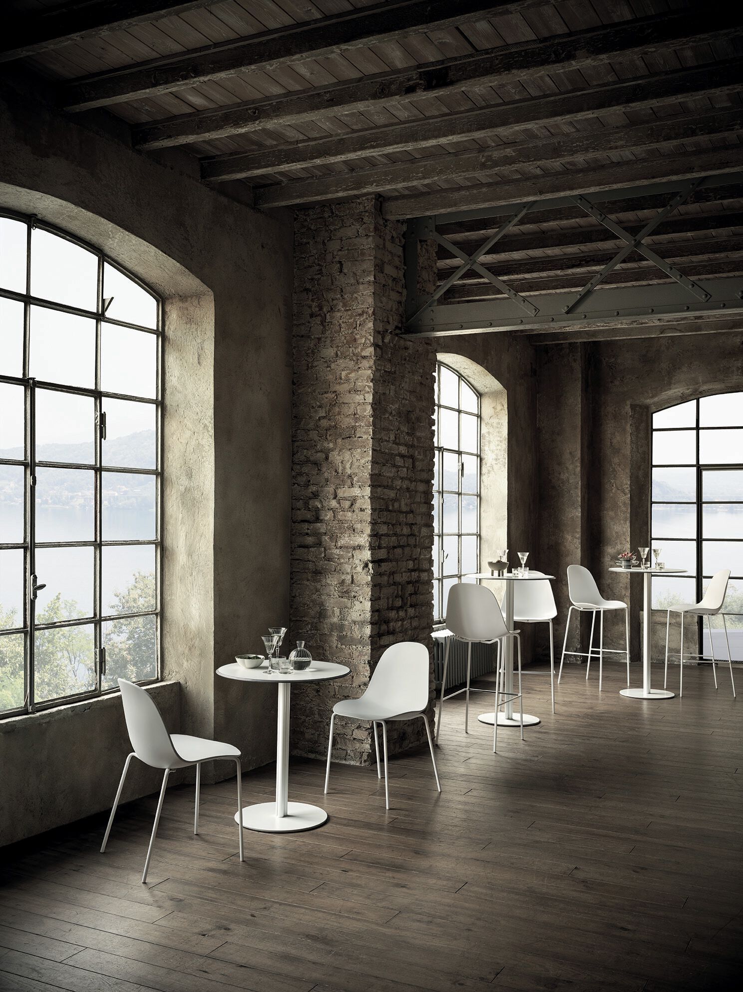 Стальной и деревянный стол для контракта Bontempi Casa CLUB ARCH-00064166 - Вид №2