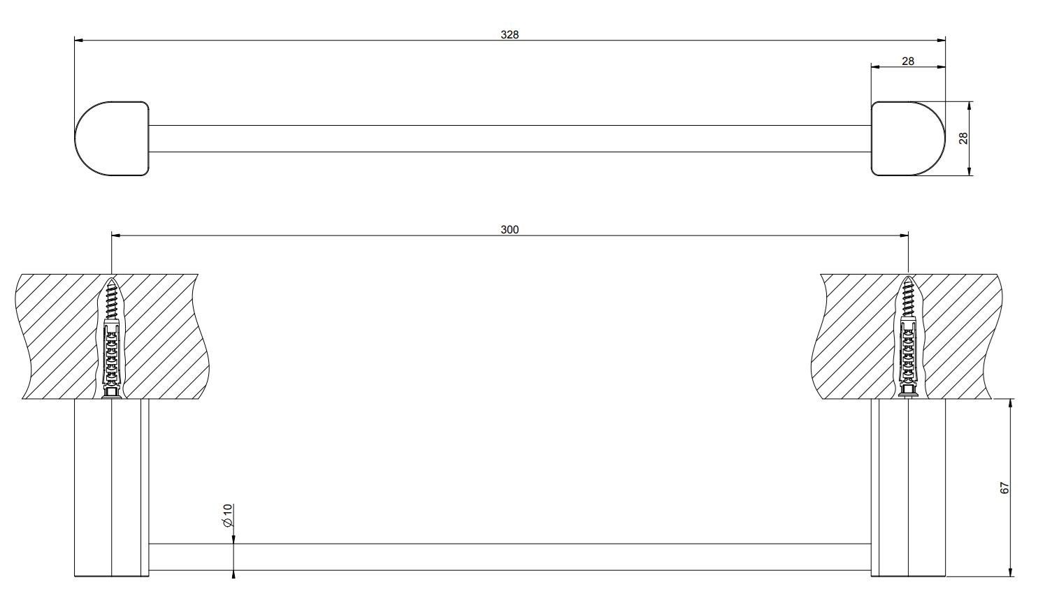Латунный держатель для полотенец Gessi рельеф ARCH-00060318 - Вид №5