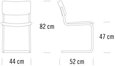 Thonet Мягкий консольный стул S 43 sun-id-1447397 - Вид №1