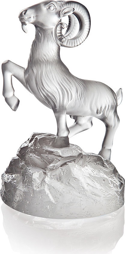 10565853 Cristal de Paris Фигурка Cristal de Paris "Горный козел" 17см (сатин) Хрусталь 