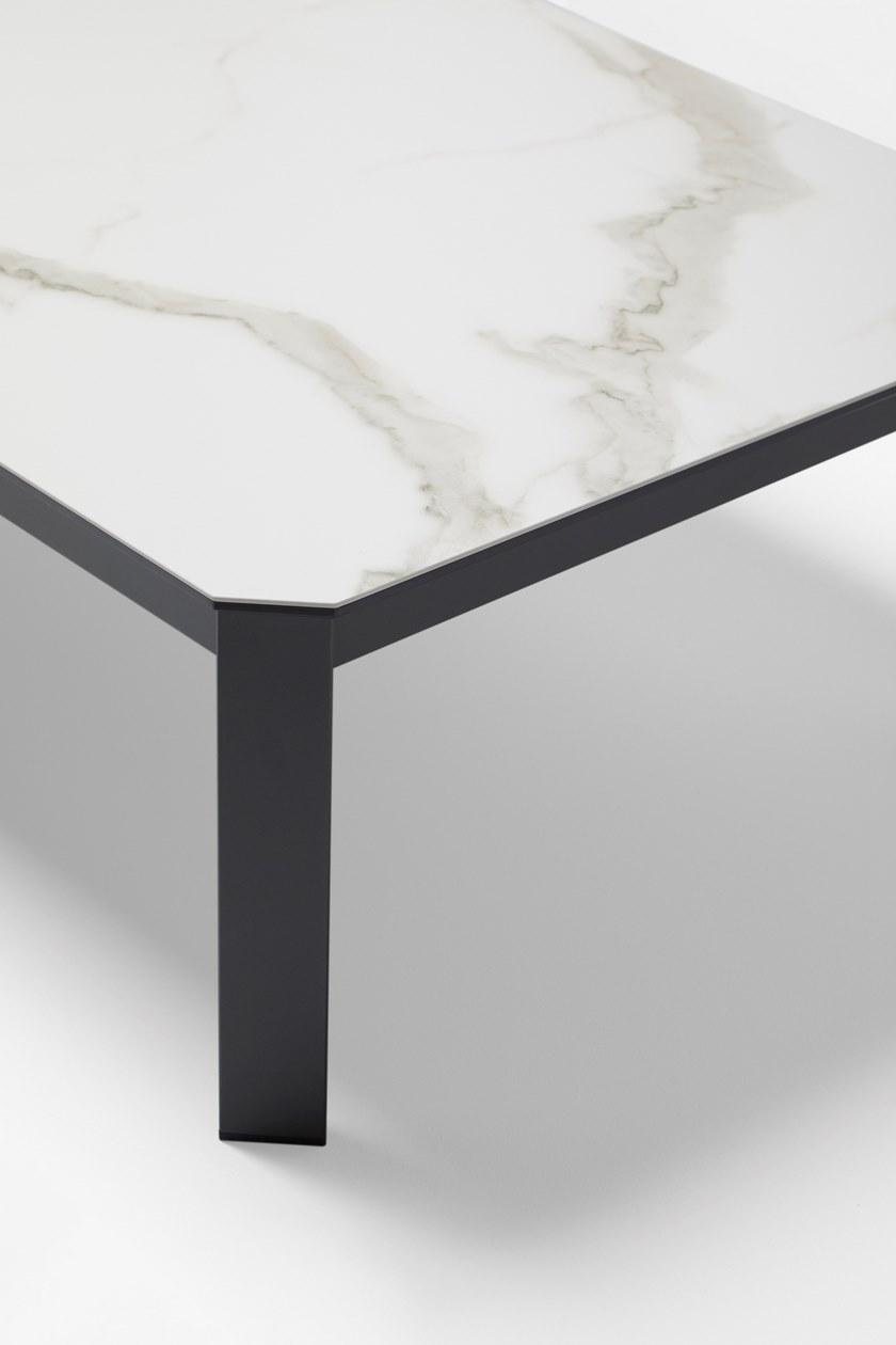 MOBLIBERICA Квадратный журнальный столик с керамической столешницей Salt sun-id-1492108 - Вид №3