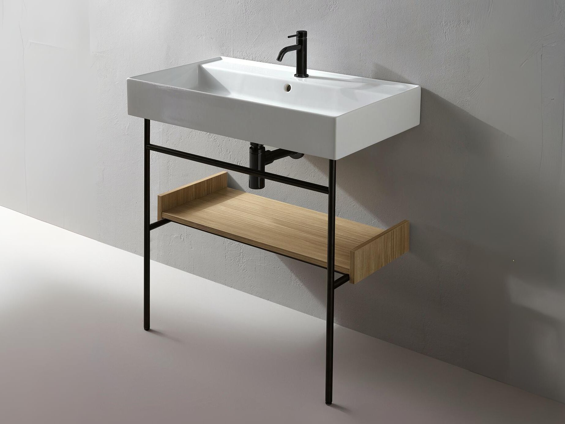 Стальная консоль для умывальника с держателем для полотенец Olympia Ceramica DROP ARCH-00046461