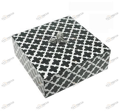 Коробка декоративная чёрная / белая малая UNICO  255374 Чёрный;белый;серебряный 
