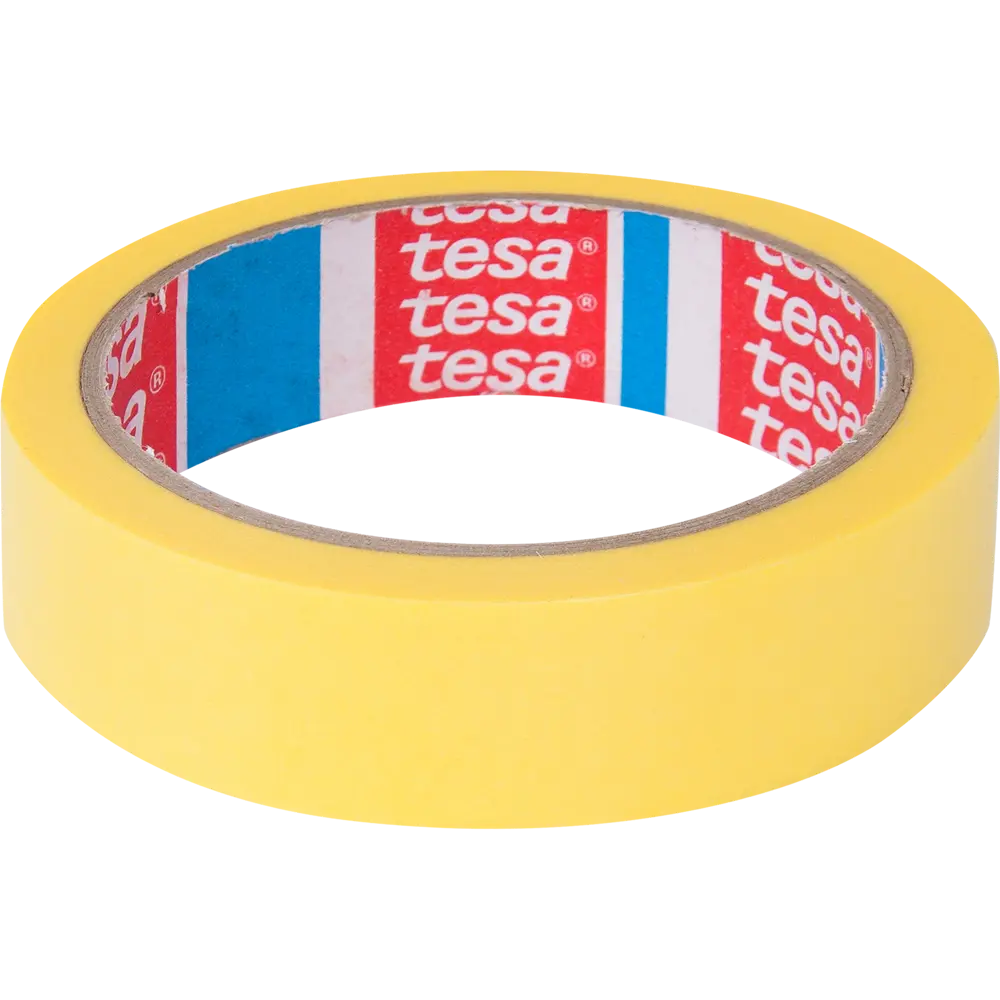 Лента малярная Tesa, 25 мм x 25 м, цвет жёлтый 13127131 STLM-2169605 