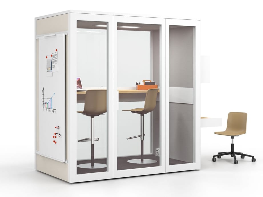 Многосторонняя акустическая офисная кабина со встроенным освещением VITRA TALKY X VITRA EDITION ARCH-00151852