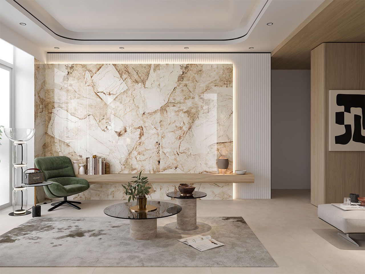 Пол / керамогранит с мраморным эффектом Kaleseramik плиты ARCH-00066037 - Вид №2