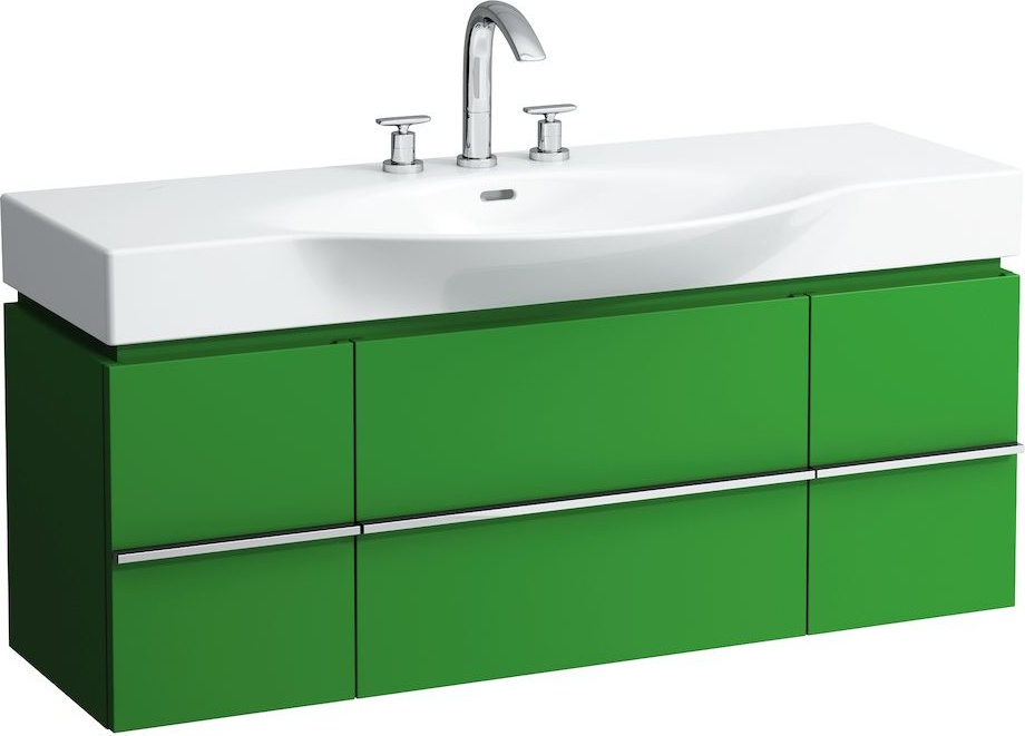 H4013020755481 Шкафчик под раковину, для раковин 811704, 812704, 2 выдвижных ящика с 2 дверцами, 2 стеклянные полки LAUFEN PRO - Вид №11