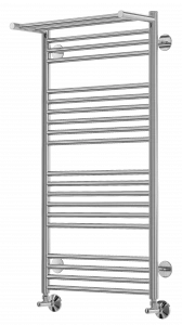 4660059582399 СТАНДАРТ Аврора с полкой П20 500х1010 (4+6+6+4) Полотенцесушитель TERMINUS RAL 9003 матовый