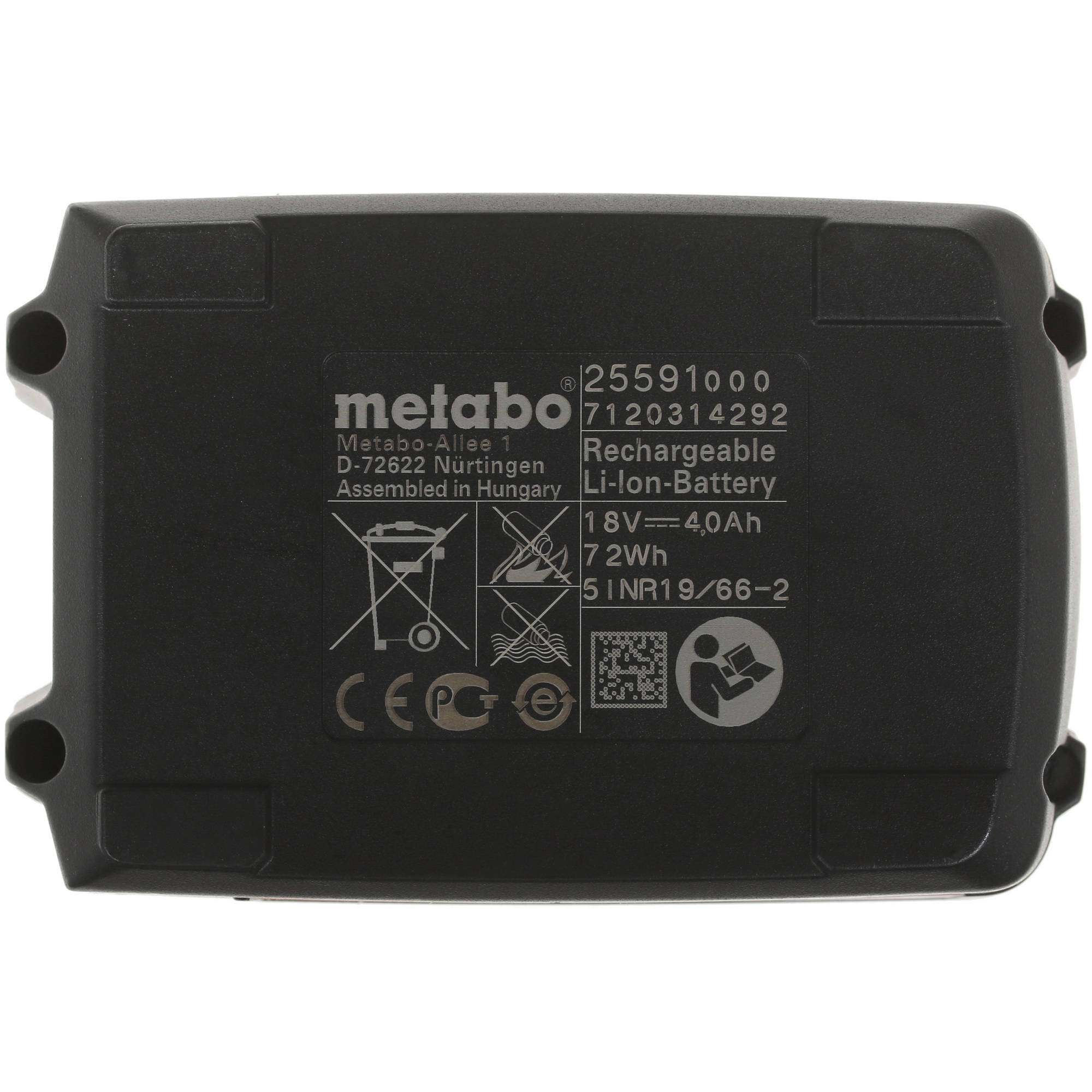 Набор аккумуляторов с зарядным устройством Metabo Basic-Set 4.0 685050000 CAS 18V 1137822 STDN-0052156 - Вид №9
