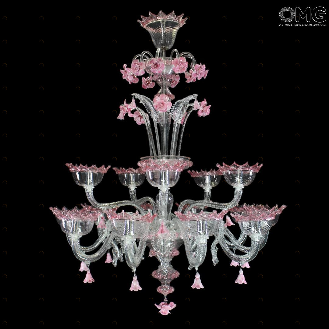 1290 ORIGINALMURANOGLASS Люстра Розетта - Флорал - муранское стекло OMG  см CLASSICO