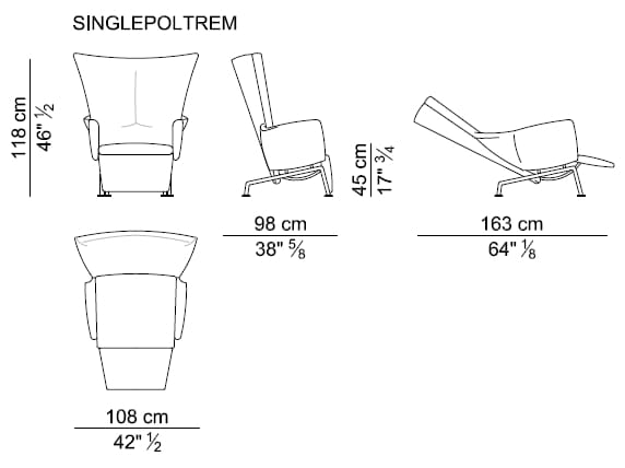 Кресло с подставкой для ног i 4 Mariani Single ARCH-00036718 - Вид №2