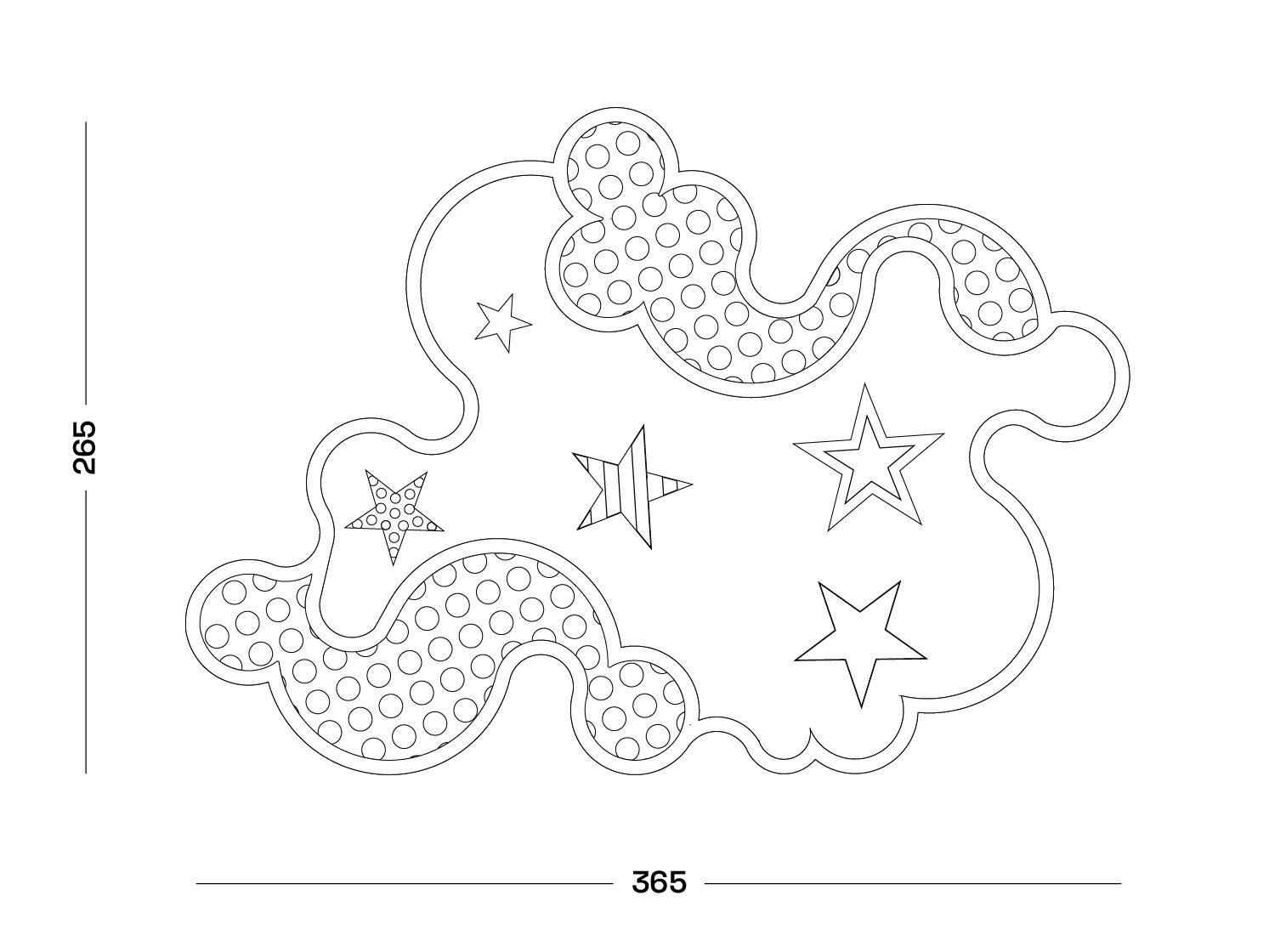 Шерстяной ковер ручной работы Poltronova бабочка, луг и небо ARCH-00025173 - Вид №5