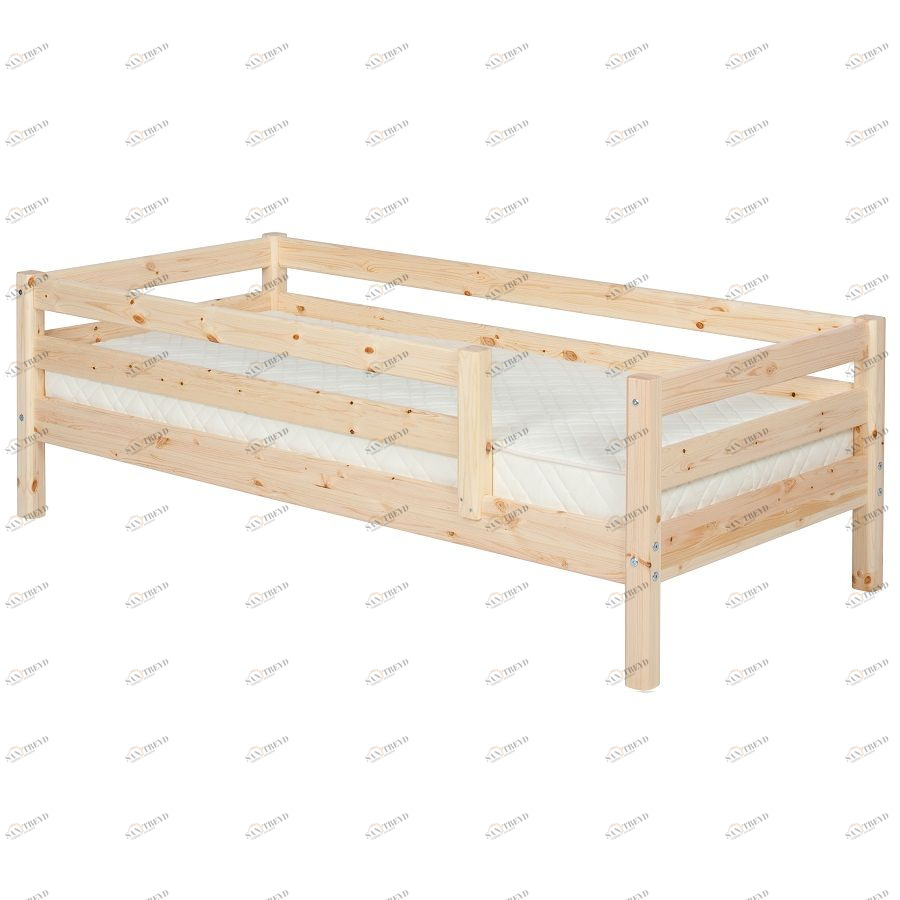 Кровать Flexa Classic с предохранительной планкой, лакированная, 200 см 9010122101