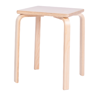 84758350 Табурет квадратный 45x43.5x40 см дерево с водным лаком STLM-0054698 Santreyd  - Вид №7