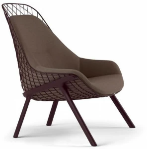 Alias Стальное кресло с порошковым покрытием с подлокотниками Gran kobi