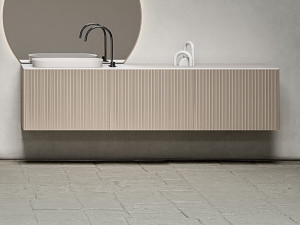 Подвесной умывальник с дверцами