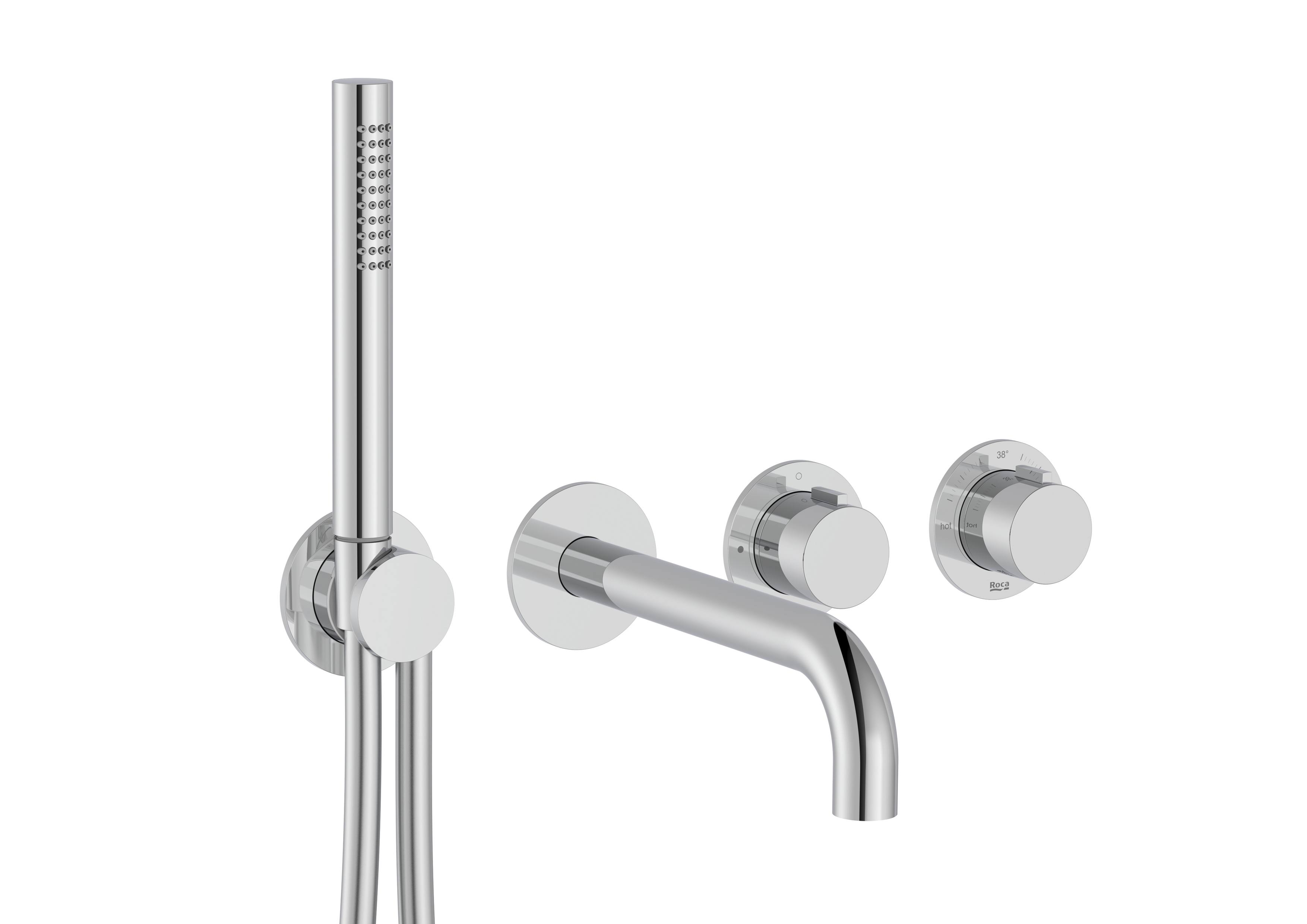 Смеситель для ванны из латуни с ручным душем Roca T_Multi ARCH-00114516 - Вид №1