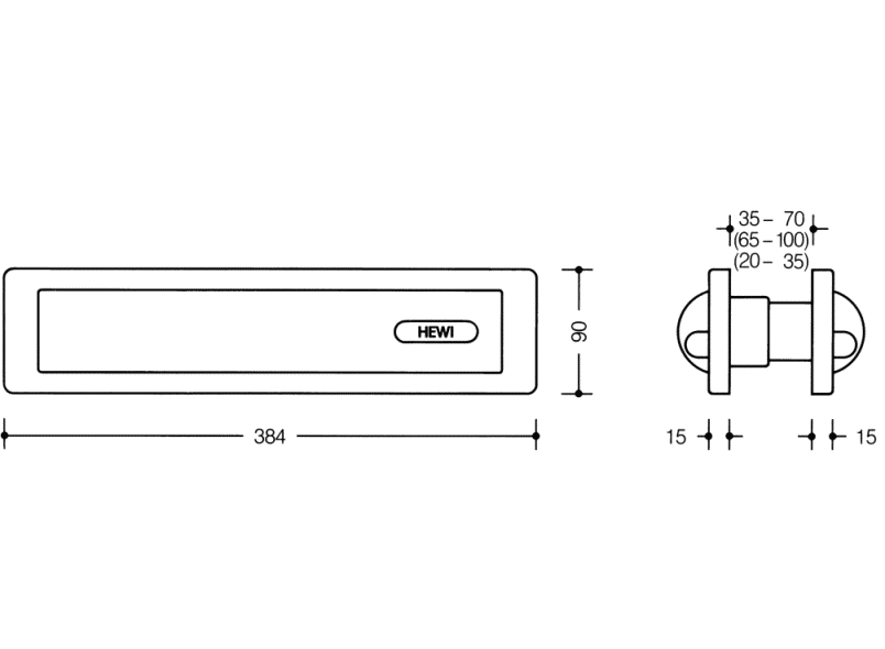 680.110.1 почтовый ящик HEWI Türzubehör  - Вид №1