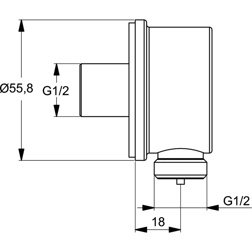 Подключение для душевого шланга Ideal Standard IdealRain B9448AA 18677327 STLM-2062037  - Вид №8