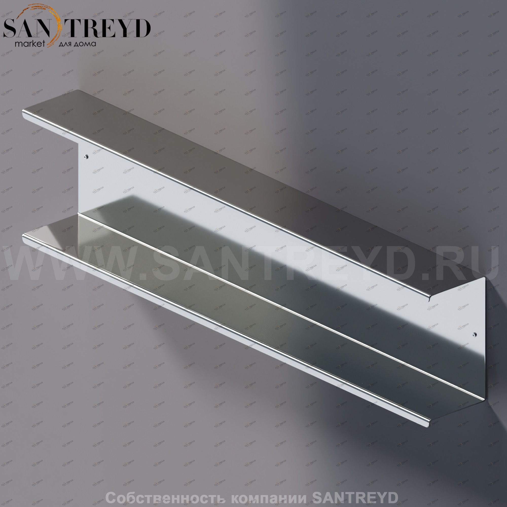 Agape MACH 2 Двойная полка 80 см хромированная AMC20925A