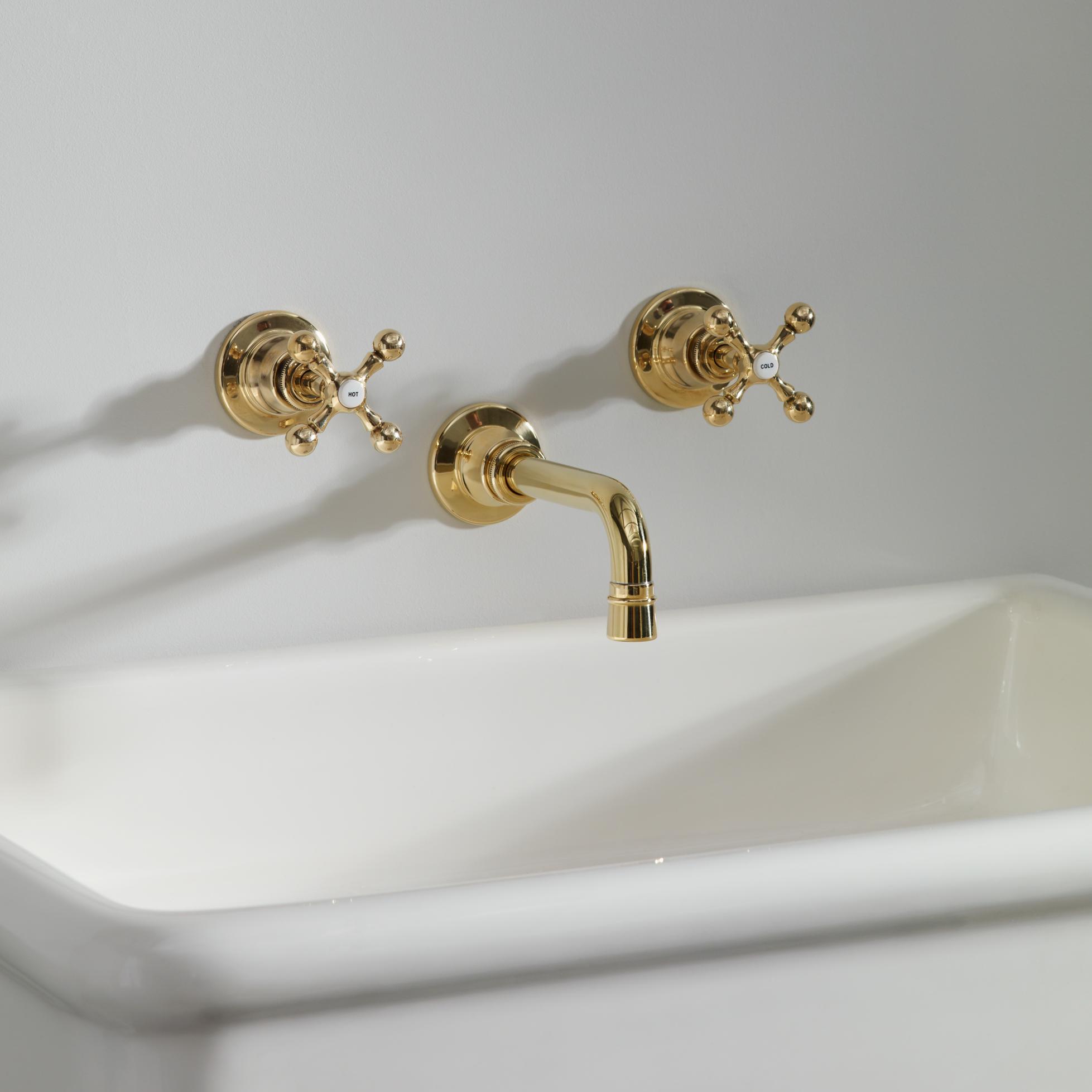 5-02-051 Настенный смеситель для раковины Soho на 3 отверстия - трубчатый излив 200 мм Soho The water monopoly