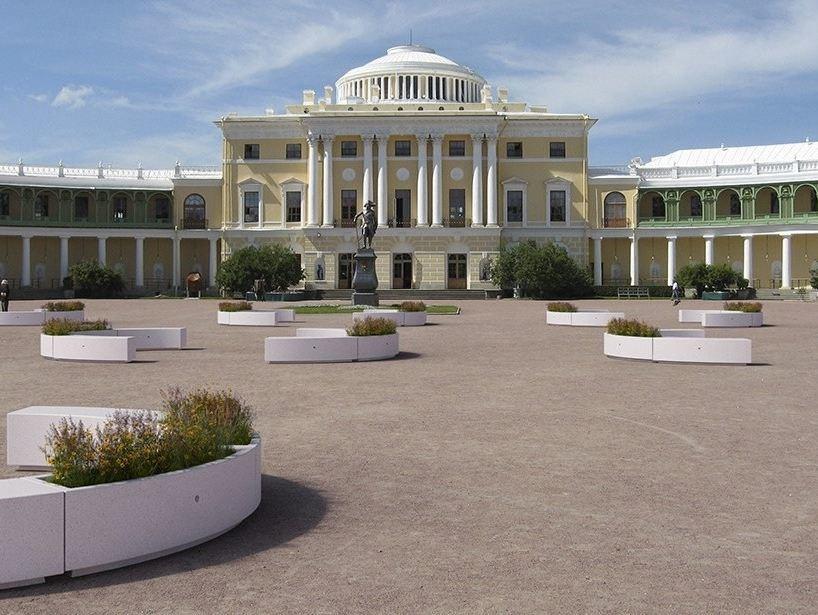 Bellitalia Изогнутая модульная скамья из натурального камня без спинки Demetra sun-id-1409295 - Вид №4