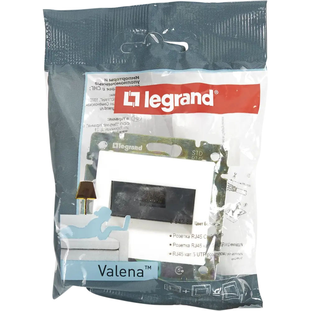 Розетка компьютерная Legrand RJ45 для сетевых подключений 82380089 Valena STLM-0025943 - Вид №5