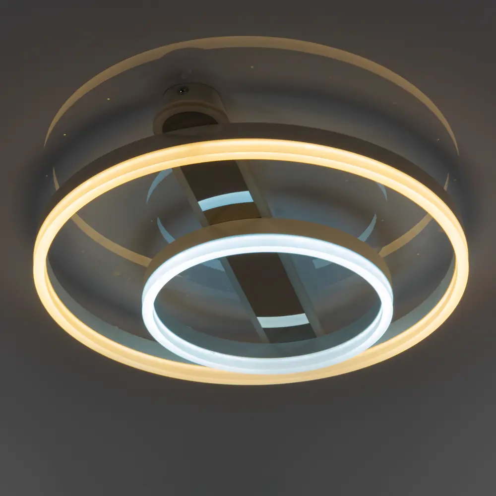 Люстра потолочная светодиодная диммируемая Ritter Eclipse 52086 7 с д/у 96 Вт 24 м² 2700К-6500К цвет белый/хром STLM-2093908 - Вид №1