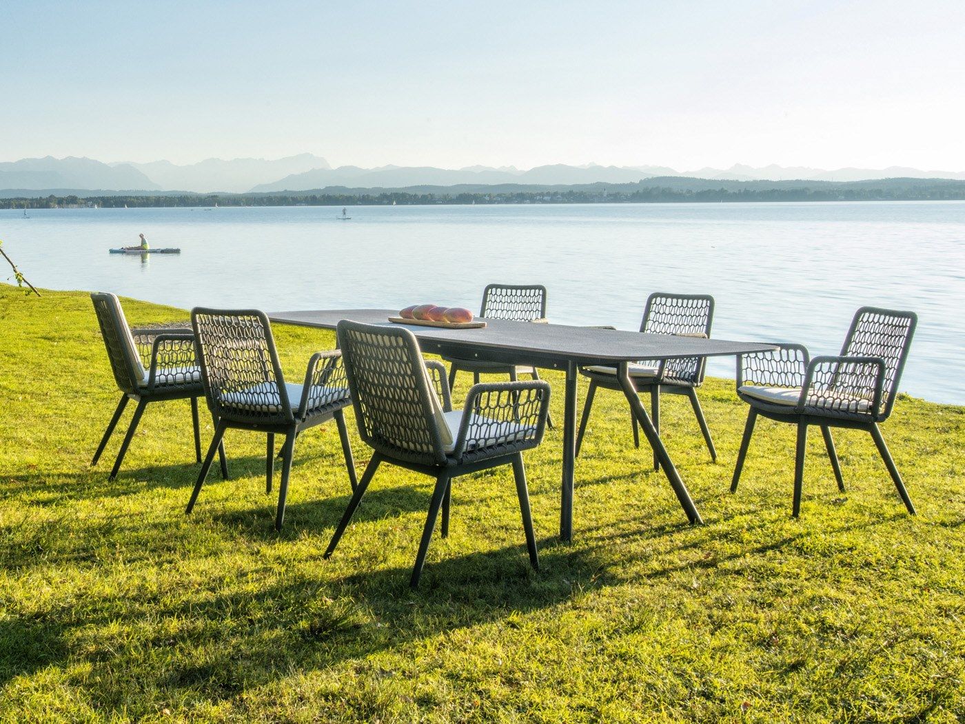 Садовый стул из ткани и алюминия FISCHER MÖBEL Wing Light ARCH-00091041 - Вид №1