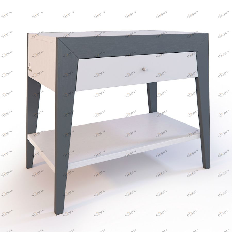 Тумба прикроватная Still, светло-серая, средняя BraginDesign BR0168С