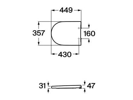 Пластиковое сиденье для унитаза Roca ROUND 801D10..1 / 801D20..1 ARCH-00085454 - Вид №2