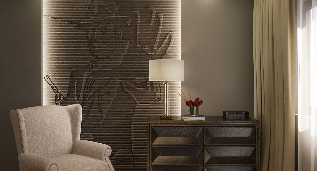 Трехмерная декоративная гипсовая панель WallDeco AL CAPONE ARCH-00016118 - Вид №1