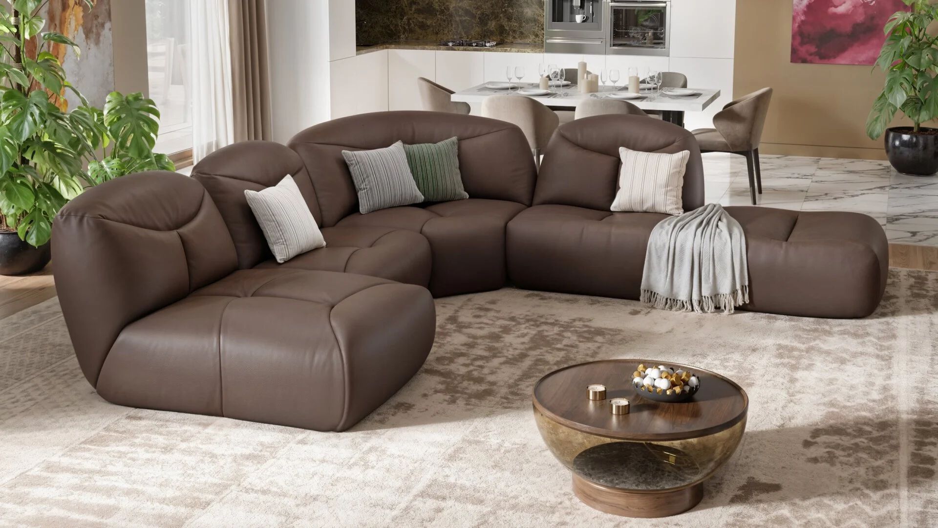 Кожаный угловой диван Sofanella Molise ARCH-00107738 - Вид №2