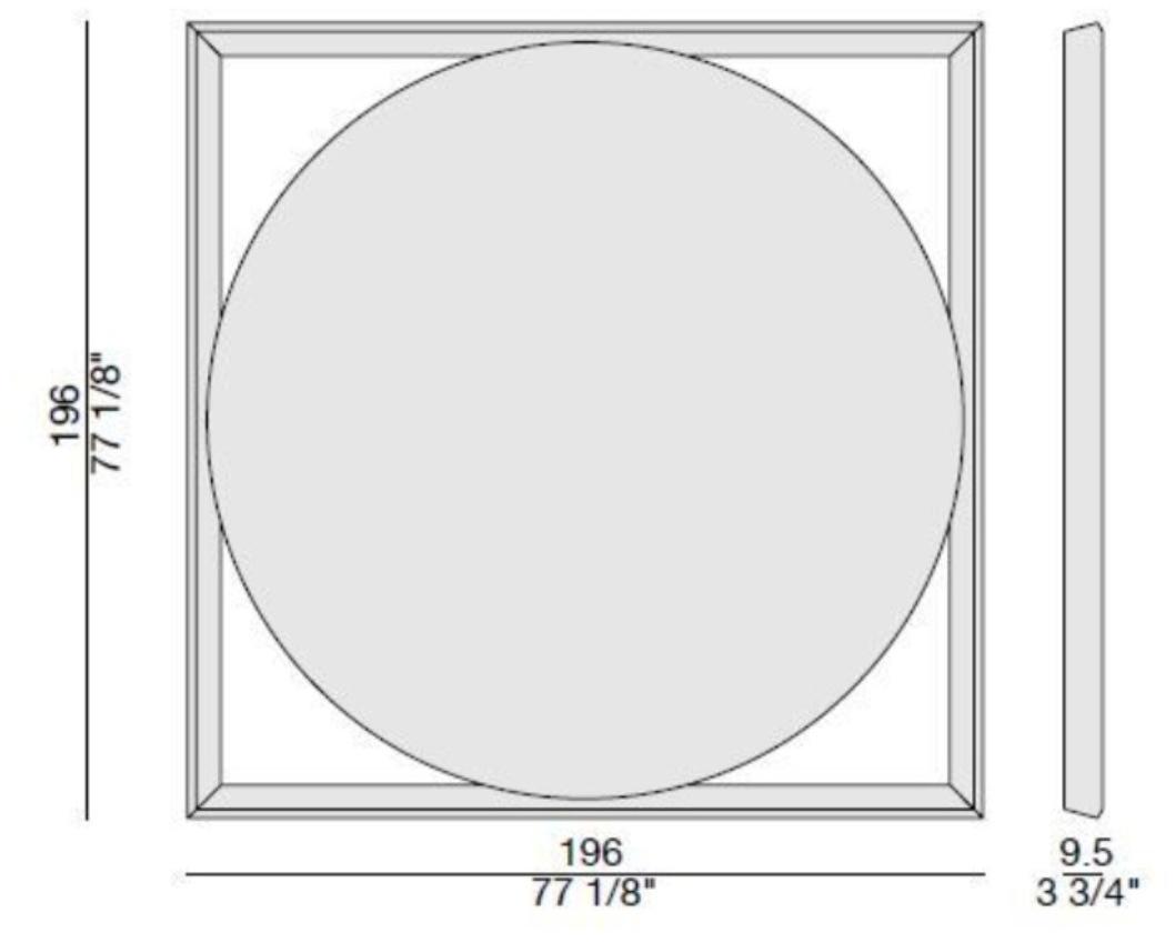 Porada Зеркало напольное круглое в ясеневой раме Nineteen sun-id-1398622 - Вид №2