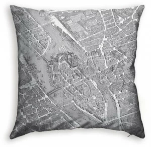 Koziel Квадратная подушка из полиэстера Turgot map of paris 9997-82