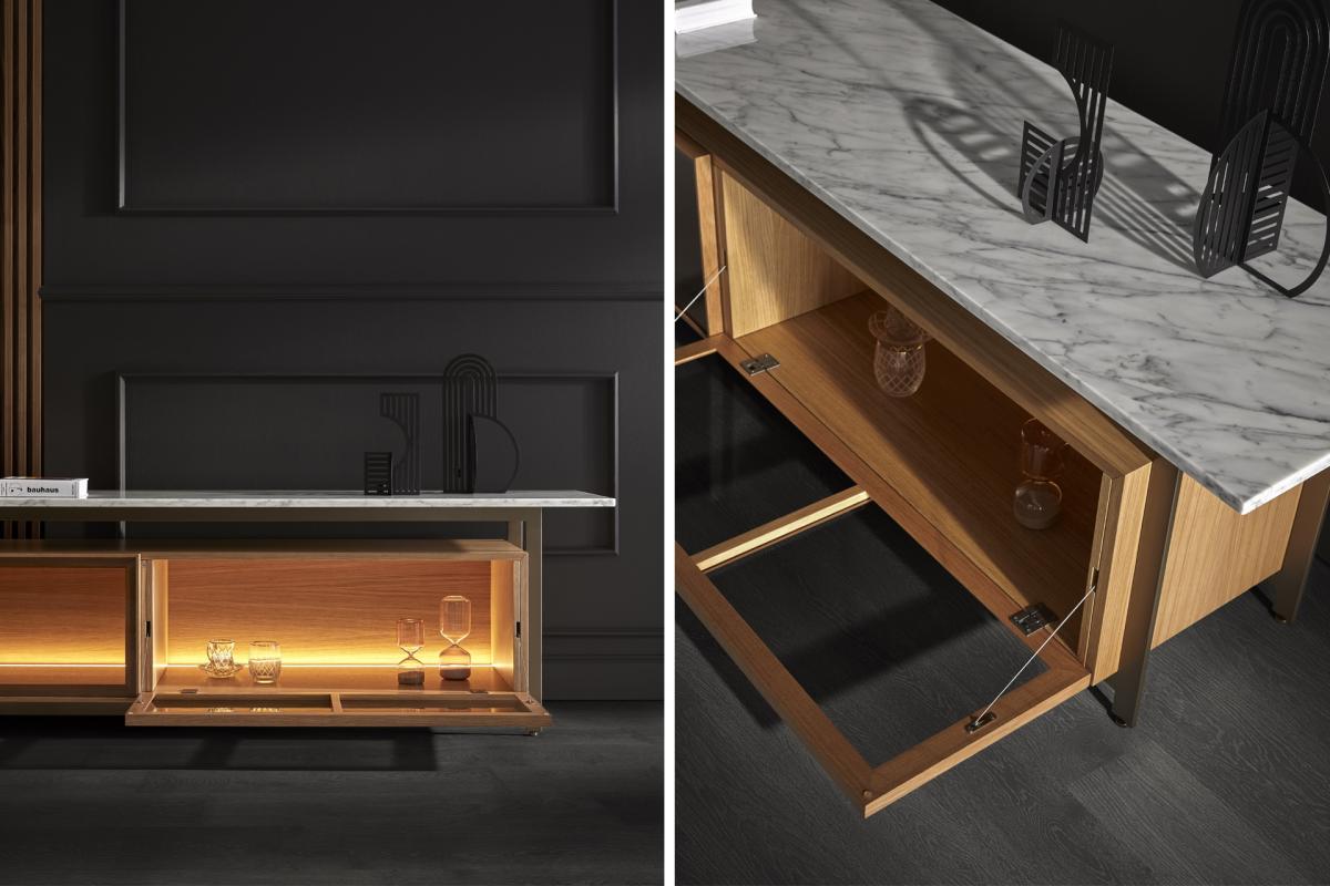 095686 Комод стеклянные двери Punt Mobles Chicago Santreyd - Вид №1