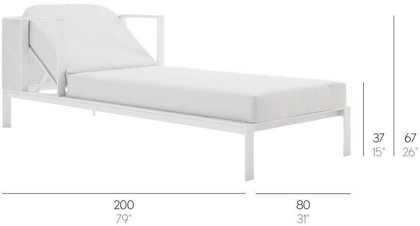 GANDIABLASCO Садовая кушетка с креслом и подлокотниками Solanas sun-id-1376878 - Вид №9