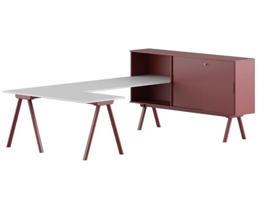 Угловой стол со встроенной полкой GABER WORKSTATION 2027 SX - L VERSION ARCH-00101353 - Вид №2