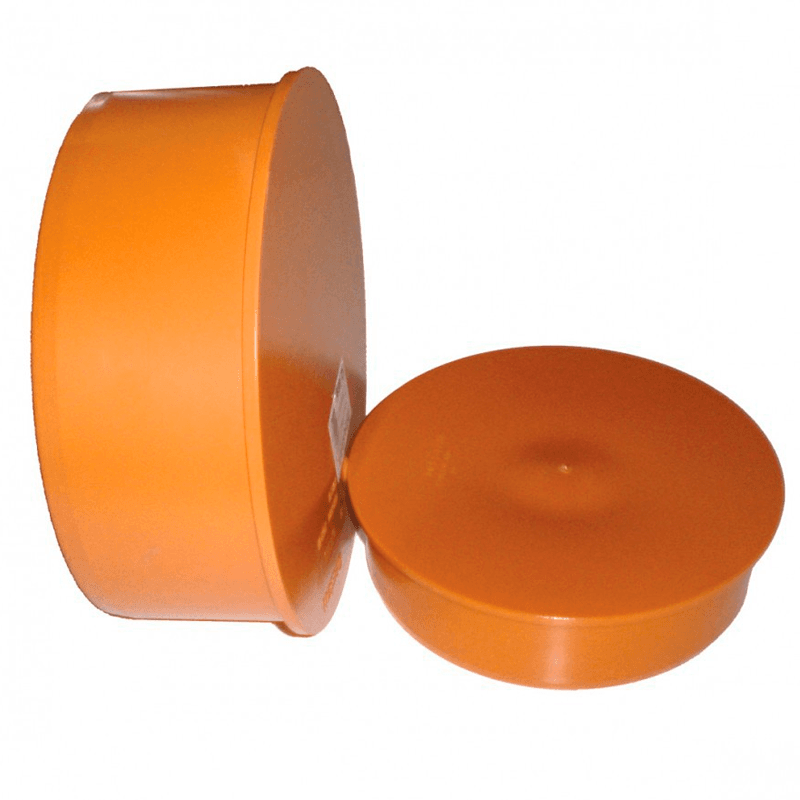 Заглушка для наружной канализации Д 110 рыжая Политек 6378 - Вид №1